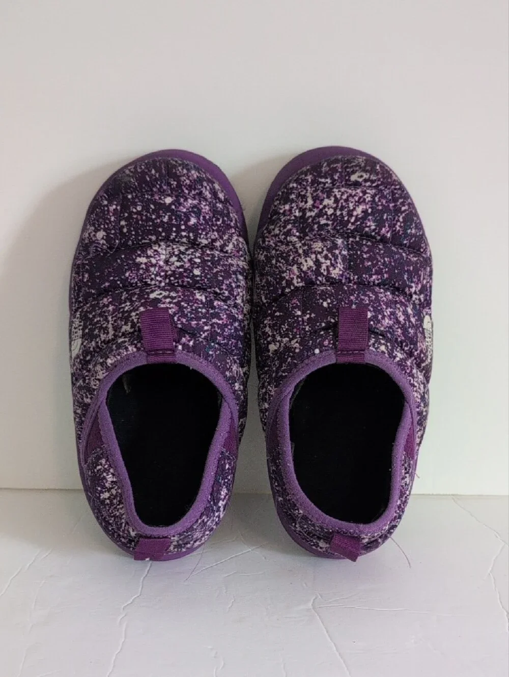 The North Face Kid's Purple Quilted Slip-On Slippers